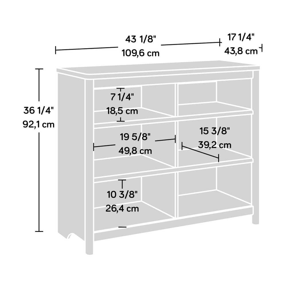 Dover Edge Timber Oak Cubby Storage Bookcase with Adjustable Shelves