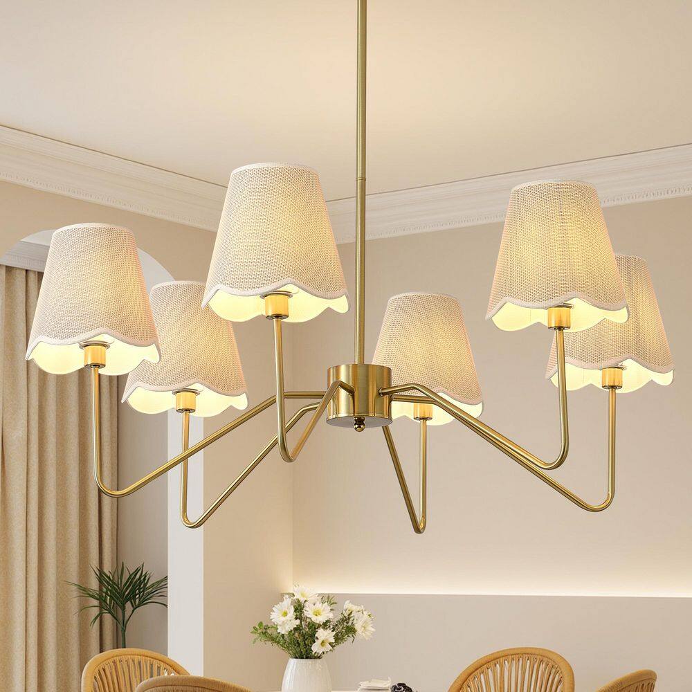 6 Light Gold Rustic Chandelier 40 In Bohemian Farmhouse Dining Room Pendant Light Fixtures with Hand-Woven Fabric Shade price history on PriceWatchPro