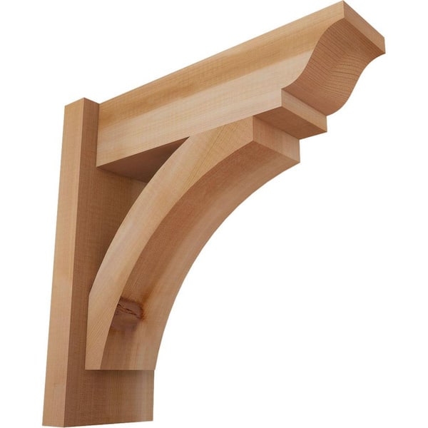 Ekena Millwork 6 in. x 16 in. x 16 in. Western Red Cedar Thorton Traditional Smooth Outlooker