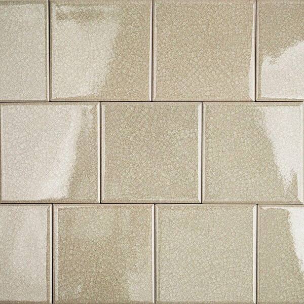 Ivy Hill Tile Roman Selection Raw Ginger Glass Mosaic Tile - 4 in. x 4 in. Tile Sample