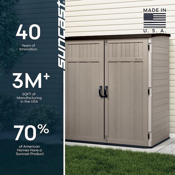 DESCETE　5L Suncast 5 ft. 10.5 in. W x 3 ft. 8.25 in. D x 6 ft. 5.5 in. H XL