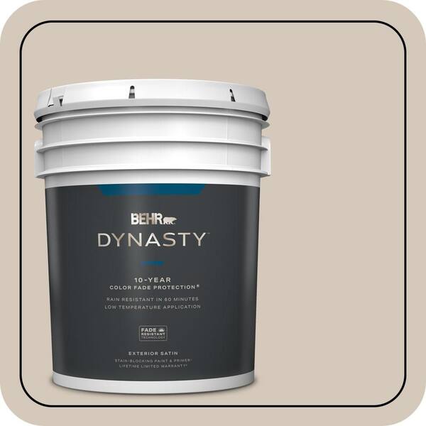 BEHR DYNASTY 5 gal. #BNC-02 Understated Satin Enamel Exterior Stain-Blocking Paint & Primer