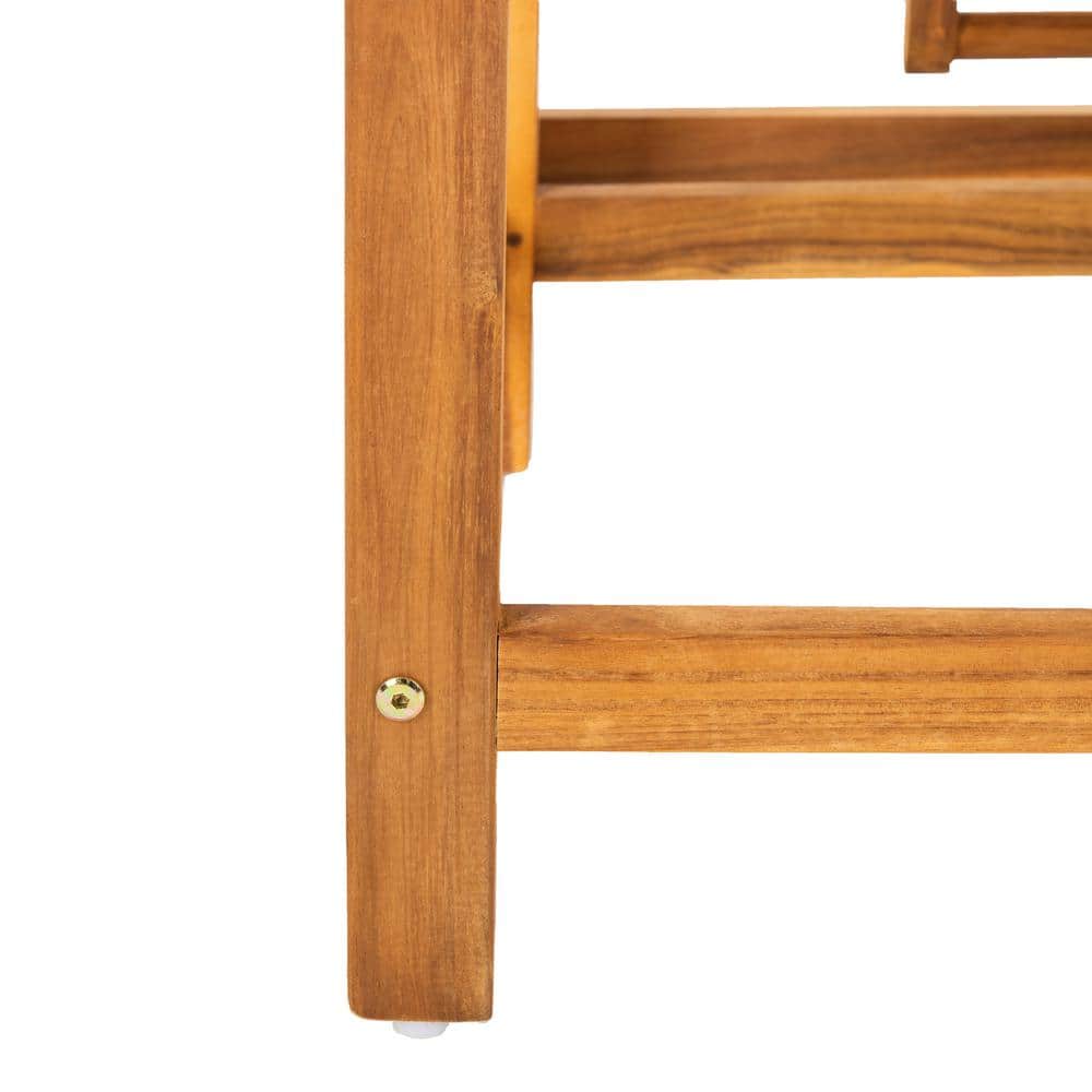 Natural Brown Acacia Wood Transformer Outdoor Bench/Table