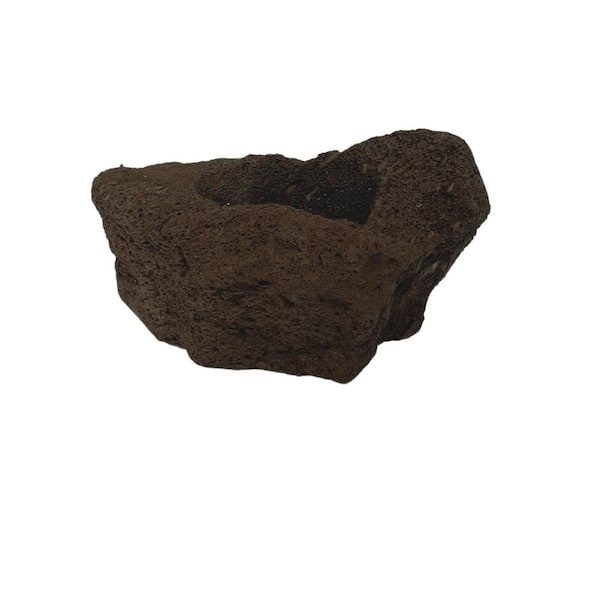 Geobunga 4 in. to 8 in. Natural Lava Stone Bowl