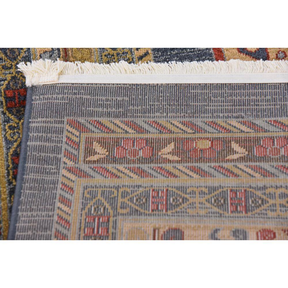 Handmade Rectangular Easy-Care Blue Geometric Synthetic Rug