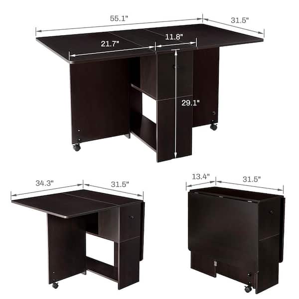  Best Choice Products 31.5in Folding Drop Leaf Desk