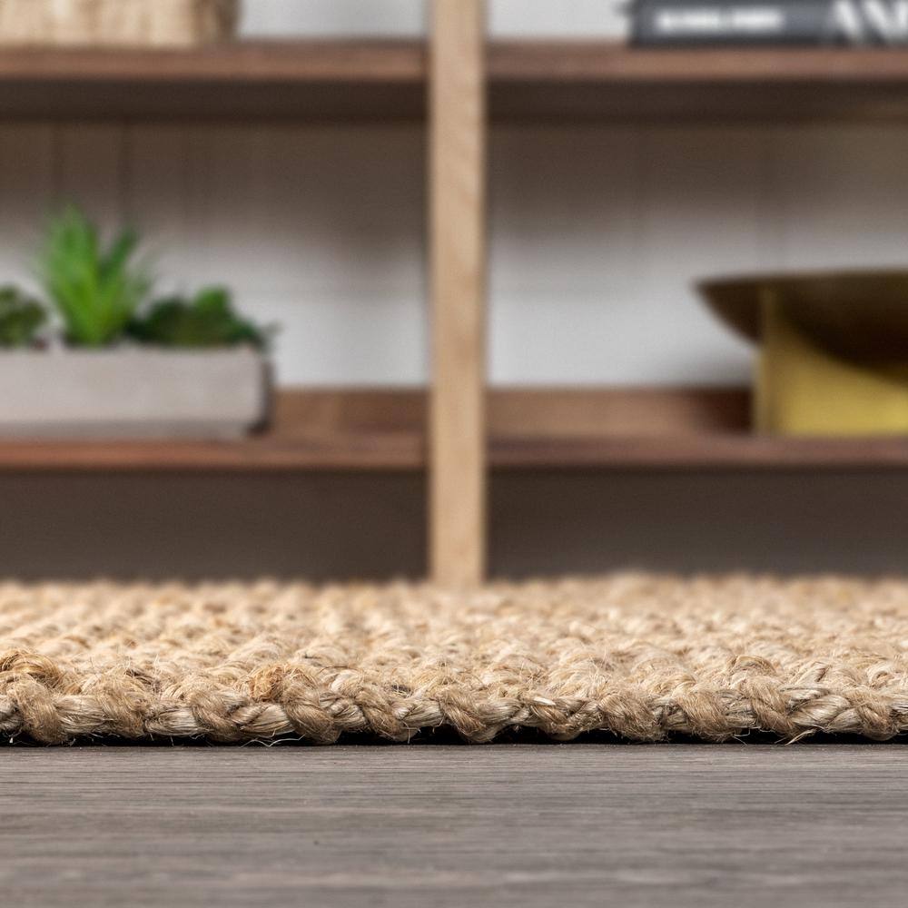 Braided Blue Handmade Reversible 4' x 6' Jute Rug