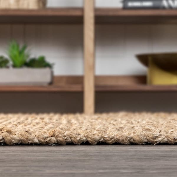 JONATHAN Y Pata Hand Woven Chunky Jute Natural 8 ft. x 10 ft. Area-Rug,  Farmhouse, Easy-Cleaning, for Bedroom, Kitchen, Living Room,NRF102A-8