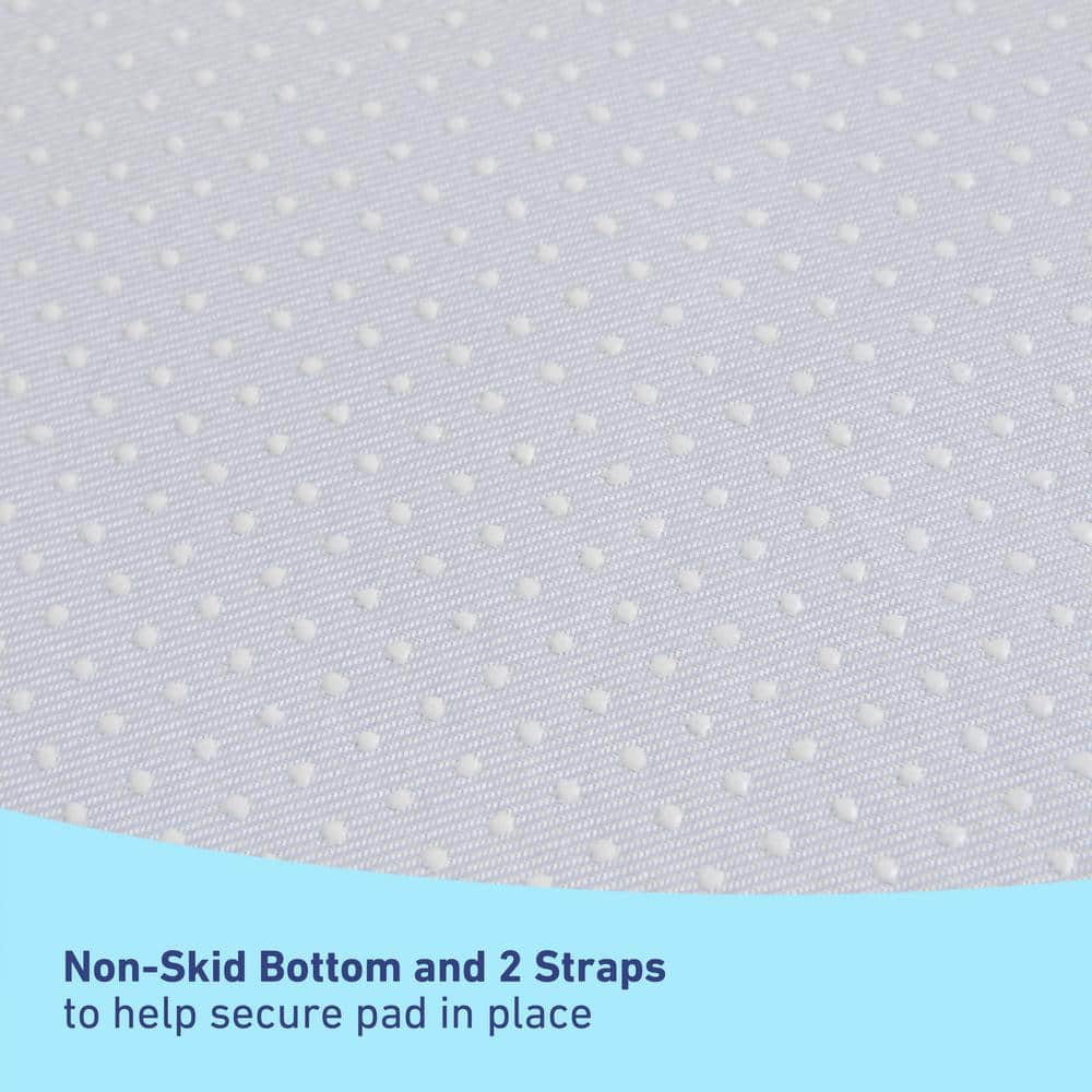 Graco Gray and White Oval Contoured Changing Pad with Cover