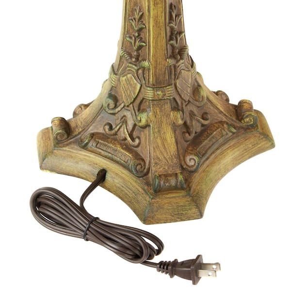 River of Goods Ariana 26.75 in. Tan Tiffany Stained Glass