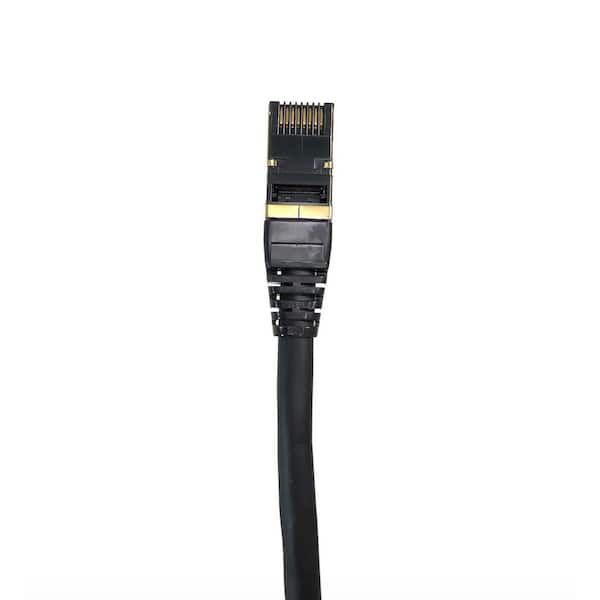 Cat 8 Ethernet Cable, Heavy Duty High Speed Flat Internet Network Cable,  Professional LAN Cable, 26AWG, 2000Mhz 40Gbps with Gold Plated RJ45