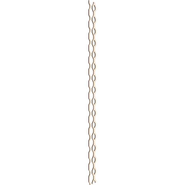 Ekena Millwork Wabash 94 in. H x 0.375 in. W Slatwall Panels in Birch 24-Pack