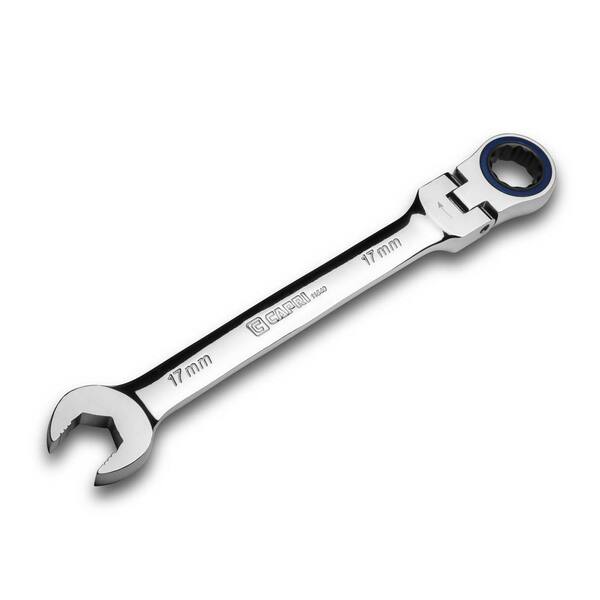 Capri Tools 100-Tooth 17 mm Flex-Head Ratcheting Combination Wrench