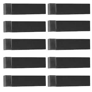 DSIX 2-7/8 in. L, 3/4 in. Dia Graphite Black Stainless Steel Square Wall Mount Door Stop (10-Pack)