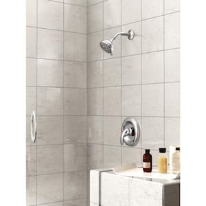 Adler Single-Handle 4-Spray Shower Faucet with Curved Shower Rod in Chrome (Valve Included)