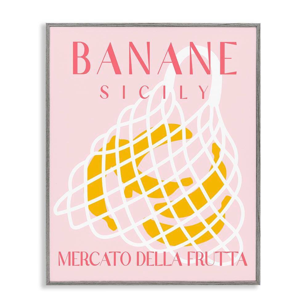 Modern Banana Fruit Market by Daphne Polselli Gray Framed Food Giclee Art Print 14 in. x 11 in. price history on PriceWatchPro