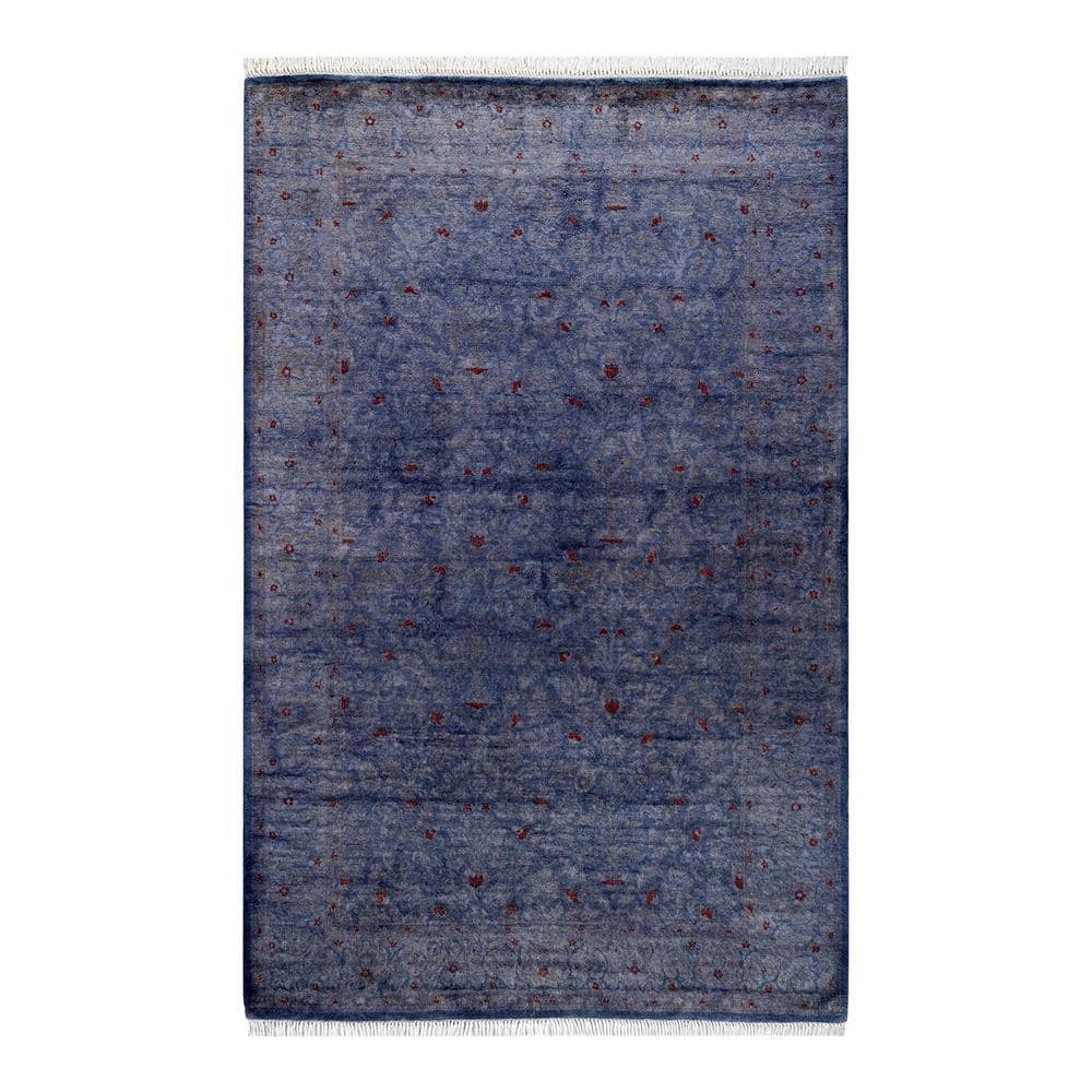 Purple 4 ft. 2 in. x 6 ft. 5 in. Fine Vibrance Hand-Knotted Area Rug price history on PriceWatchPro