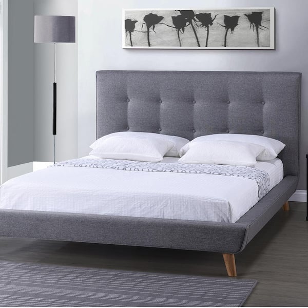 Baxton Studio Jonesy Gray Full Upholstered Bed 28862 6702 HD The