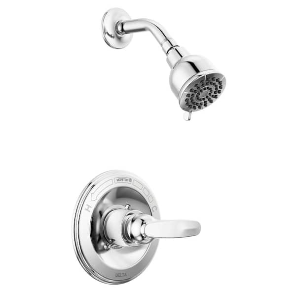 Delta Foundations 1-Handle Wall-Mount Shower Faucet Trim Kit in Chrome (Valve Not Included)