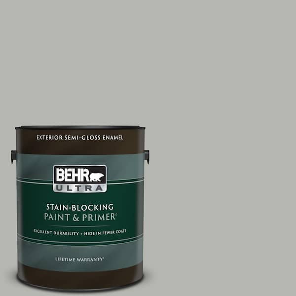 BEHR ULTRA 1 gal. Home Decorators Collection #HDC-MD-26 Sonic Silver Semi-Gloss Enamel Exterior Paint & Primer