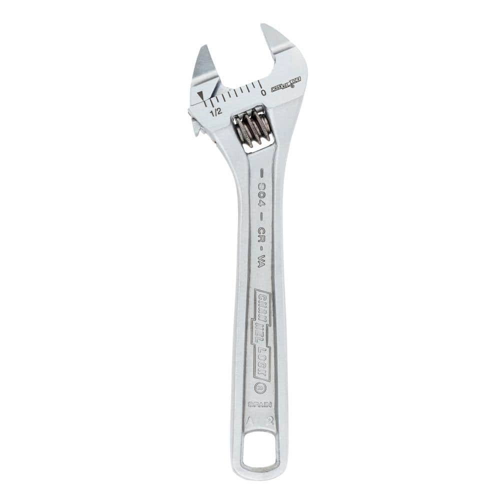 Channellock Slim Jaw 4 in. Chrome Adjustable Wrench 804S
