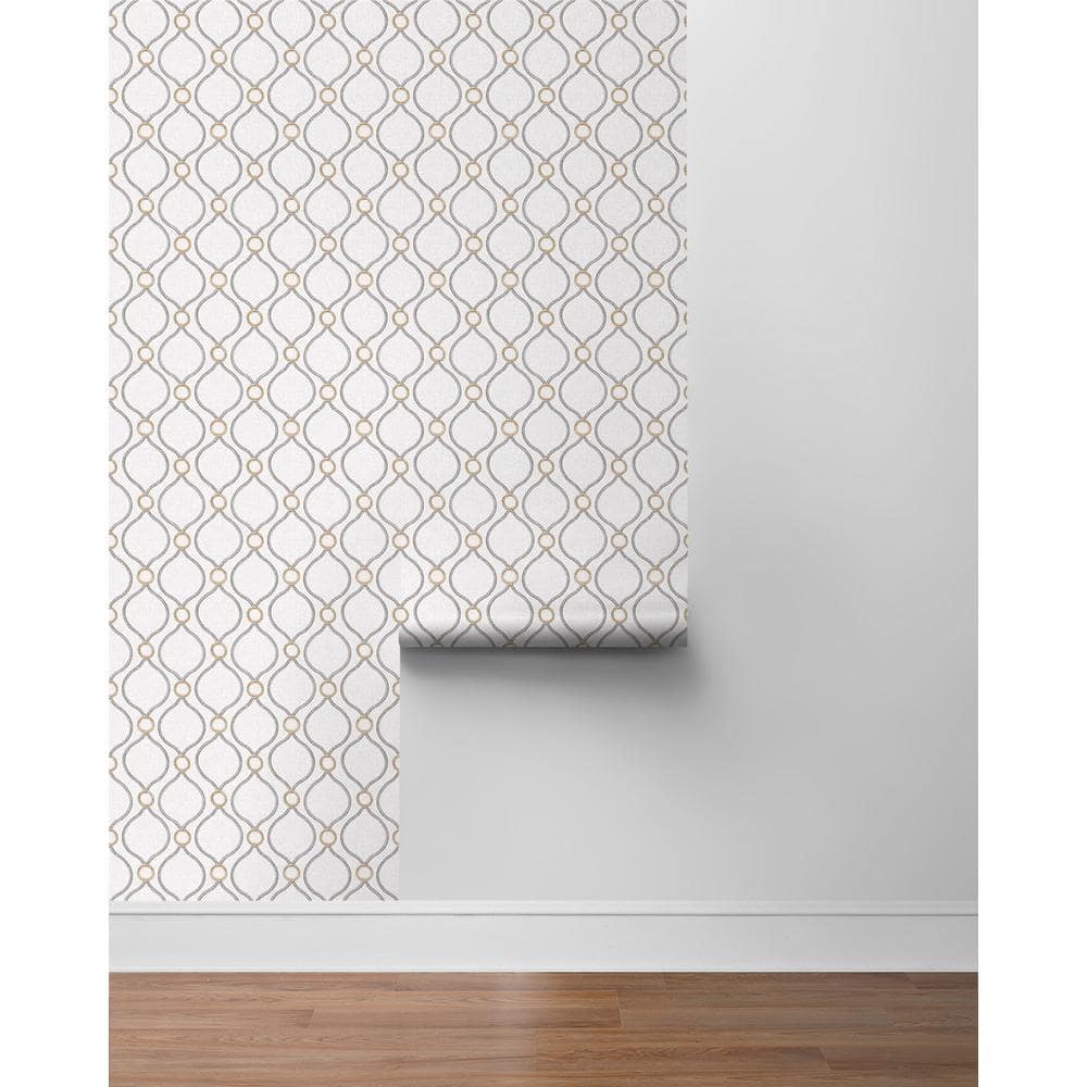 Platinum Geometric Self-Adhesive Vinyl Wallpaper, 20.5" x 216"
