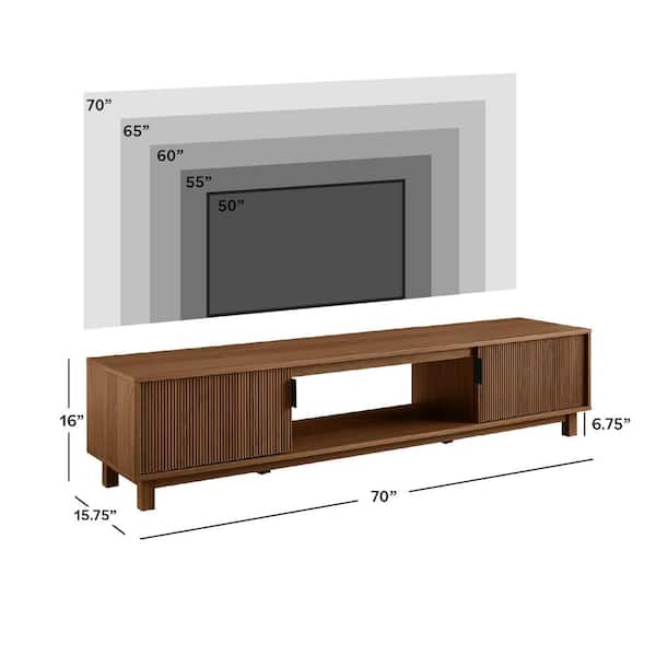 Walker Edison Furniture Company 70 in. Mid-Century Modern Mocha