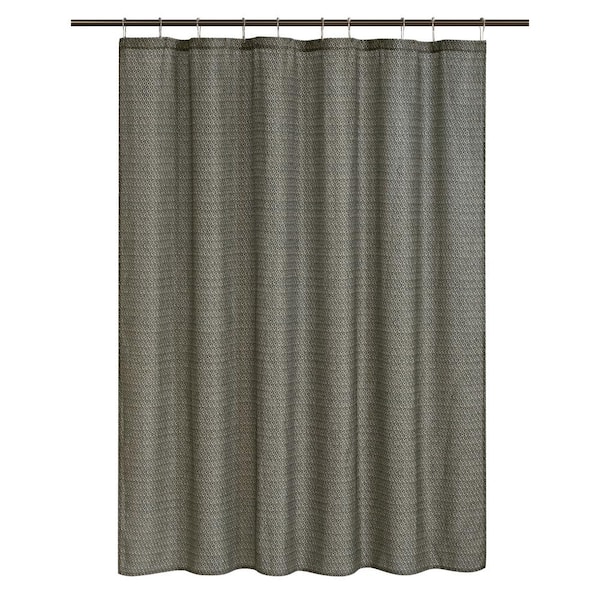 Unbranded Orion Black Polyester Shower Curtain 72 x 72 in.