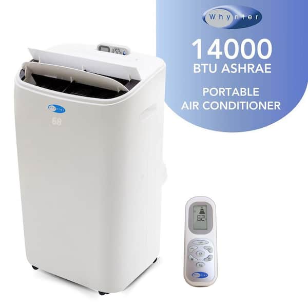 Whynter 10,000 (DOE) BTU Portable Air Conditioner Cools 500 sq. ft. w/Heater, Dehumidifier and HEPA Filter, White