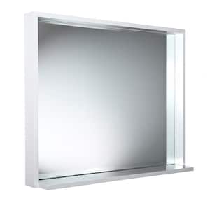 Allier 36.00 in. W x 26.00 in. H Framed Rectangular Bathroom Vanity Mirror in White