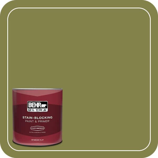 BEHR ULTRA 1 qt. #MQ6-61 Basil Chiffonade Extra Durable Flat Interior Paint & Primer