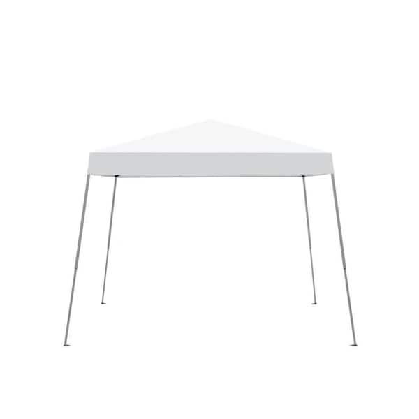 8 ft. x 8 ft. White Pop Up Canopy Tent-Portable Instant Shade Shelter for Camping, Markets and Backyard