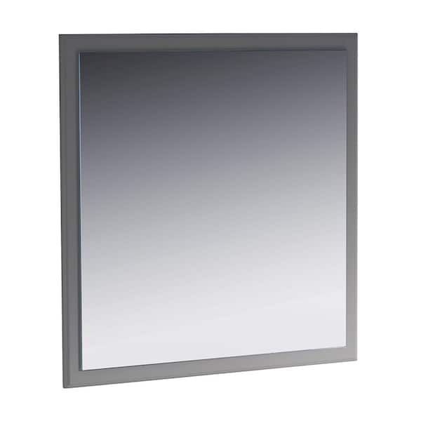 Fresca Oxford 32.00 in. W x 32.00 in. H Framed Square Bathroom Vanity Mirror in Gray