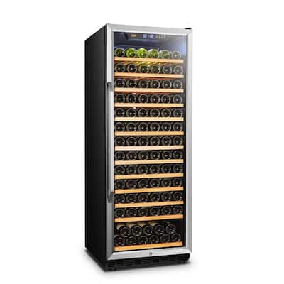 23 in. 149-Bottle Stainless Steel Single Zone Wine Refrigerator