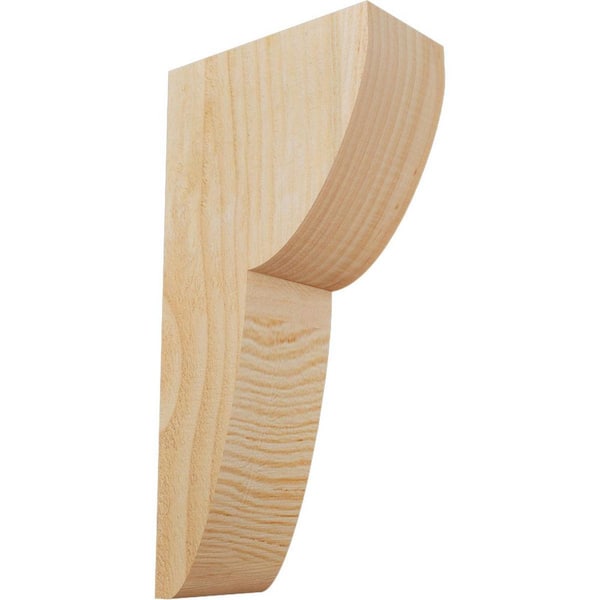 Ekena Millwork 4 in. x 8 in. x 16 in. Douglas Fir Carmel Smooth Corbel
