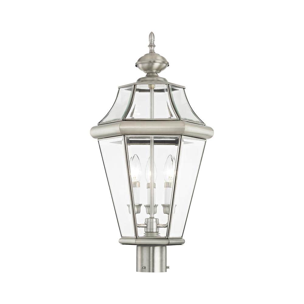 AVIANCE LIGHTING Cresthill 25 in. 3-Light Brushed Nickel Cast