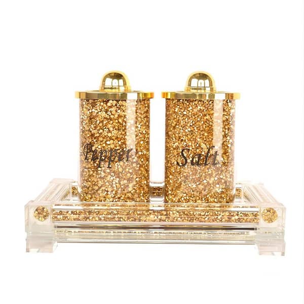 Unbranded Ambrose 2-Piece Glass Canister Set with Metal Tops