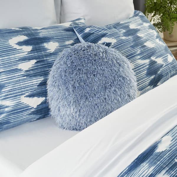 Blue shop shag pillow