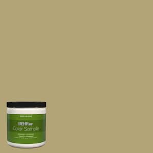 8 oz. #PMD-101 Green Fig Semi-Gloss Interior/Exterior Paint & Primer Color Sample
