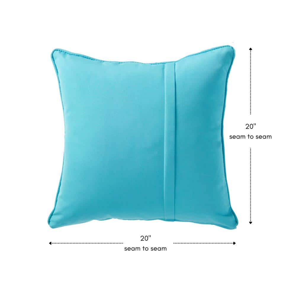Aruba 20" Square Sunbrella Outdoor Throw Pillow Set
