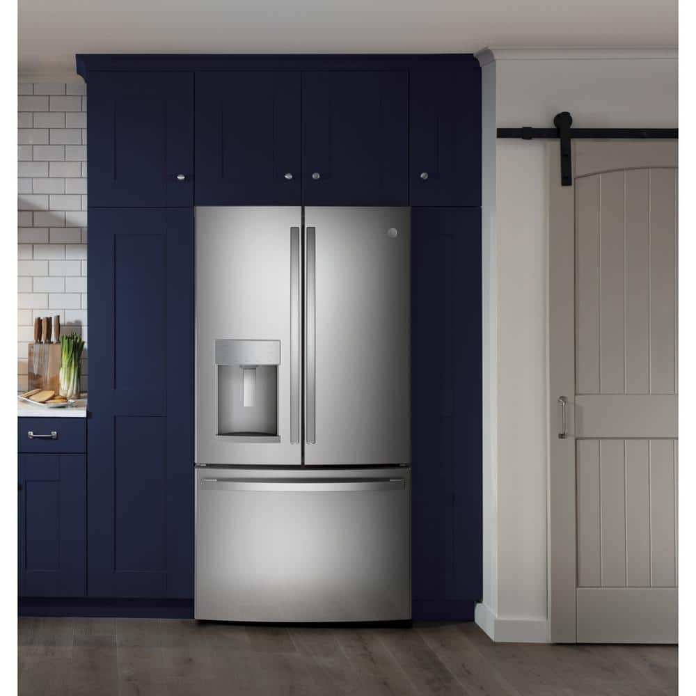 GE 36" Stainless Steel Smart French Door Refrigerator with Ice Maker