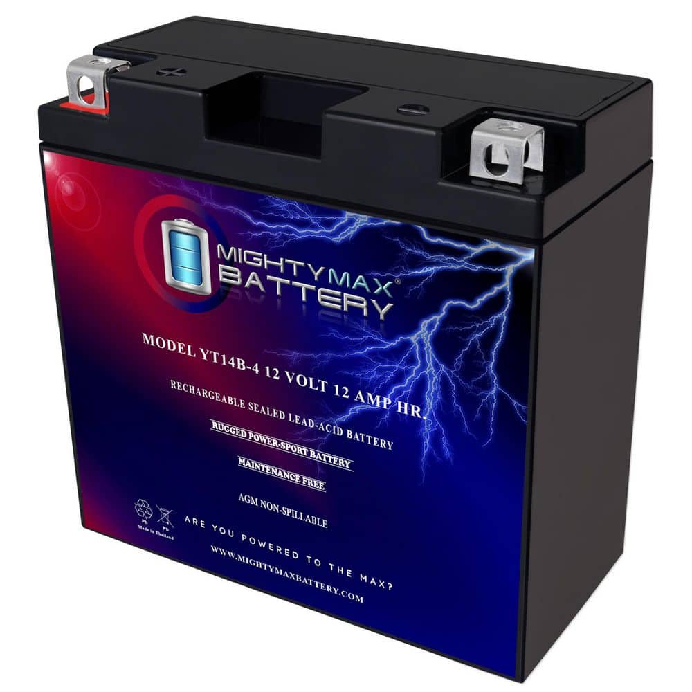 YT14B-4 12-volt 12AH Replacement Battery Compatible With Yamaha XVS1100AT V Star 1100 Silverado 02-09 price history on PriceWatchPro