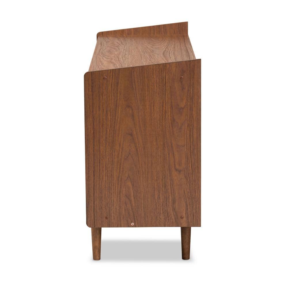 Halden Mid-Century Walnut & Grey Gradient 2-Door Sideboard
