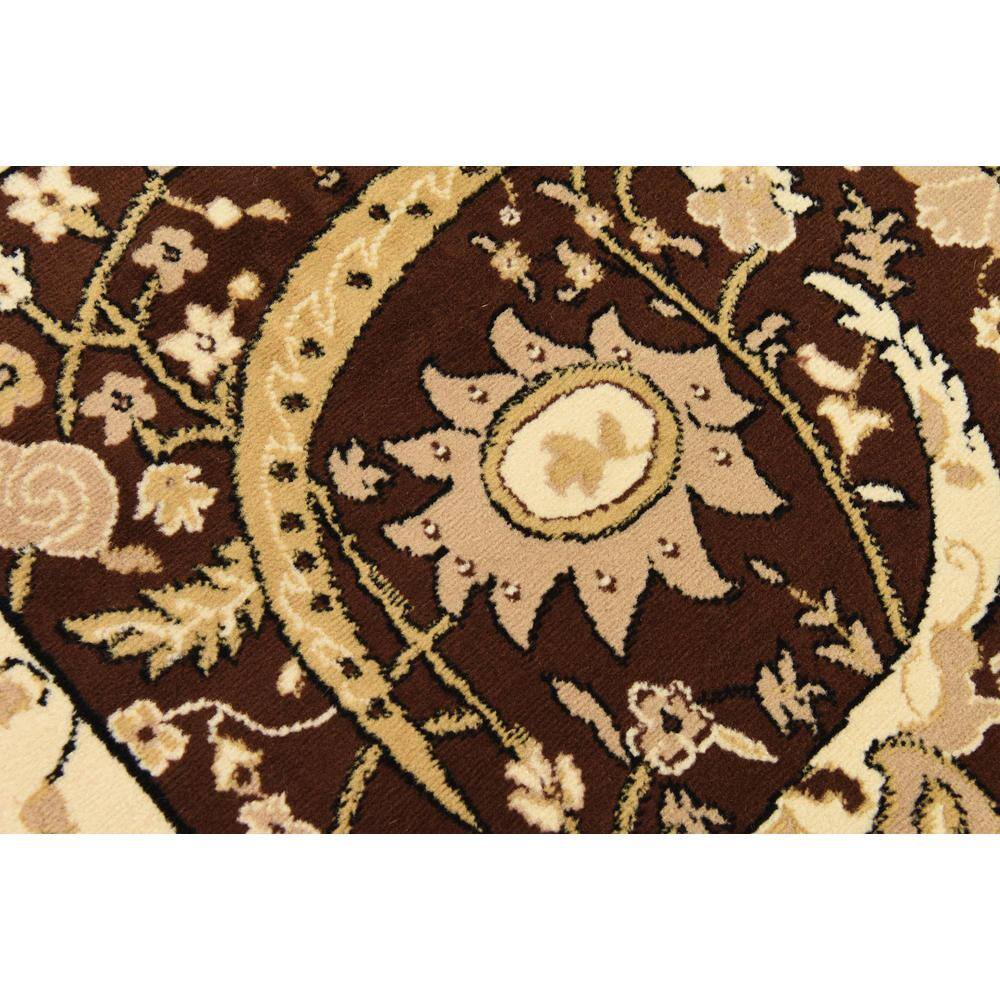 Handmade Espahan Brown Synthetic 6' x 9' Easy-Care Area Rug