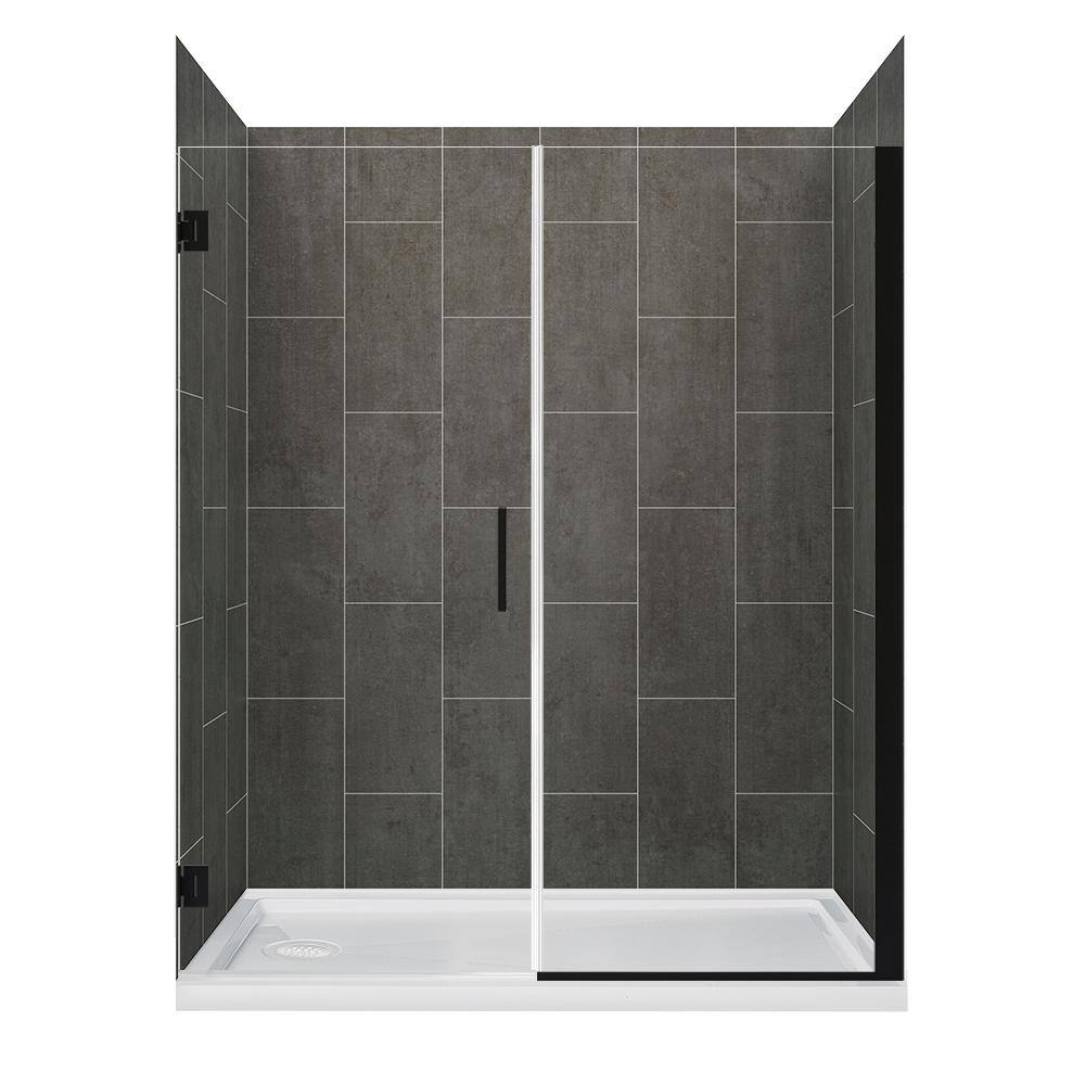 30 Inch Shower CRAFT + MAIN Marina 60 in. L x 30 in. W x 78 in. H Left Drain Alcove ...