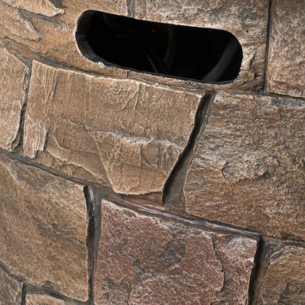 Stillwater 33" Circular Natural Stone Gas Fire Pit