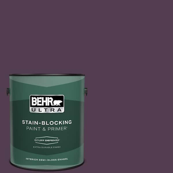 BEHR ULTRA 1 gal. #PPU17-02 Oriental Eggplant Extra Durable Semi-Gloss Enamel Interior Paint & Primer