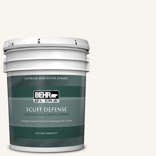 BEHR ULTRA 5 gal. Home Decorators Collection #HDC-WR16-01 Snow Day Extra Durable Semi-Gloss Enamel Interior Paint & Primer