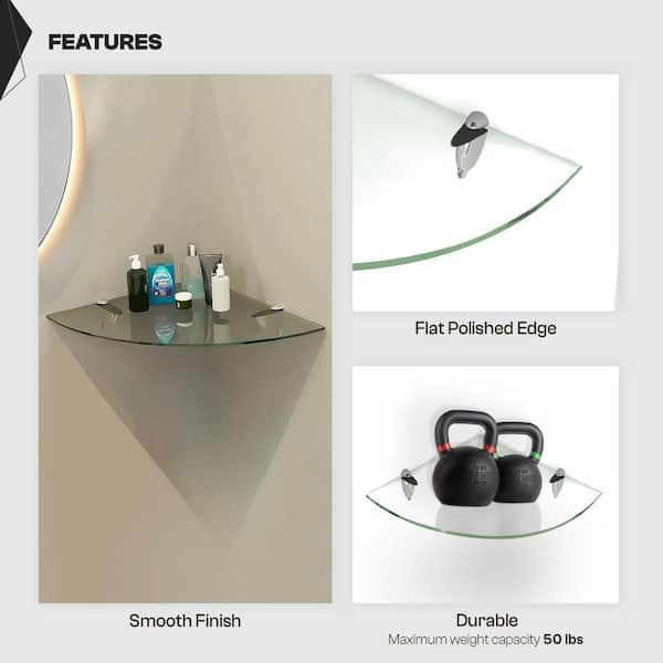 6 inch deals corner shelf