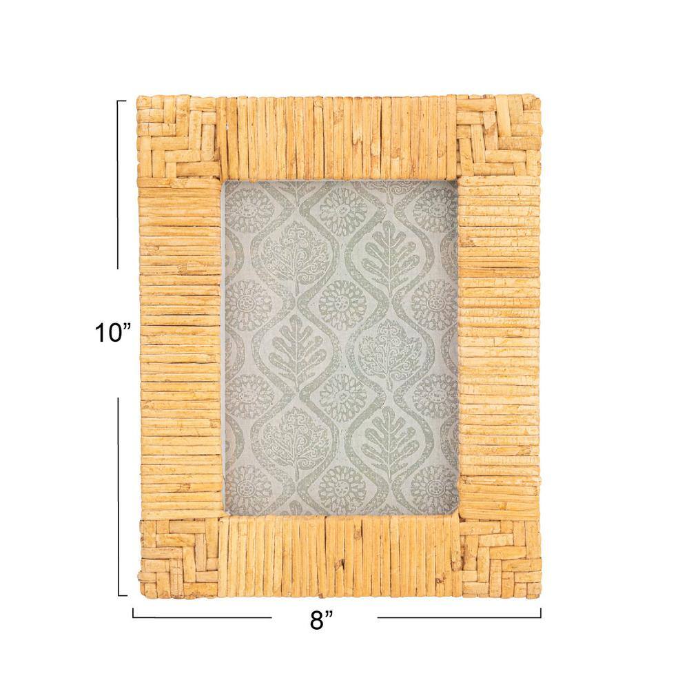 Natural Handwoven Rattan 5x7 Tabletop Photo Frame